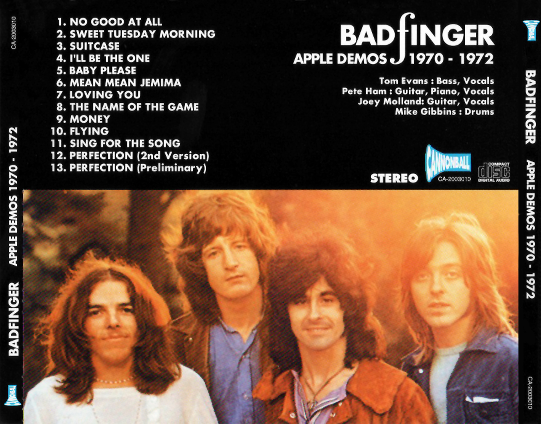 BADFINGER Apple Demos 1970 - 1970 back.jpg